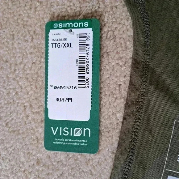 NWT Organic Cotton Tank Green Simons | Le31 Rounded Neck - Picture 5 of 8